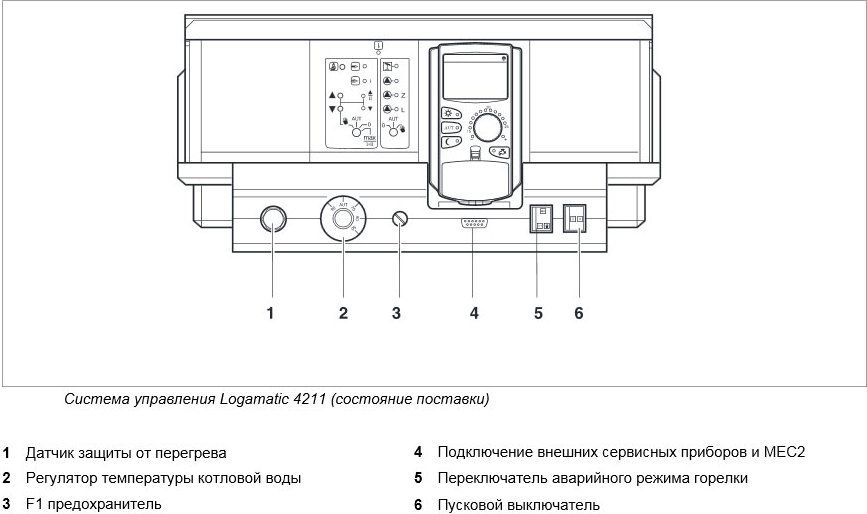 Электрическая схема подключения logamatic 2107