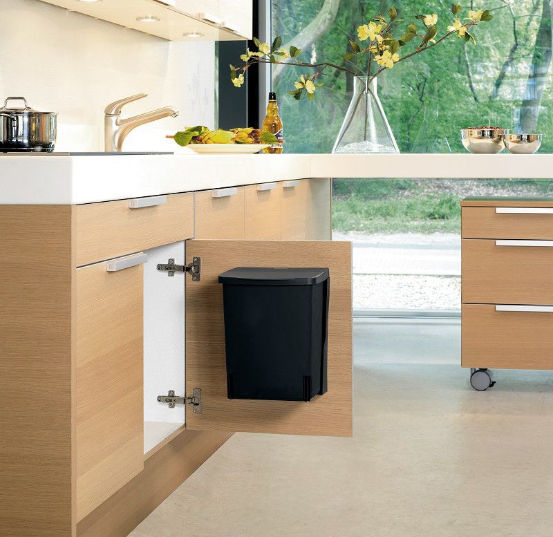 Встроенные мусорные ведра для кухни. Brabantia 395246. Мусорное ведро для кухни. Встроенная мусорка на кухню.